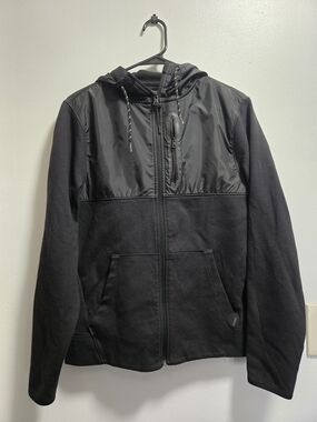 Old Navy Black Hybrid Hooded Jacket